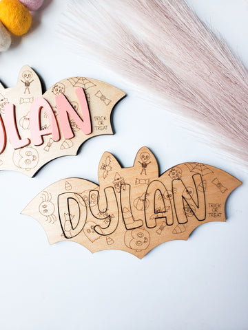 Bat Name Puzzle- all wood