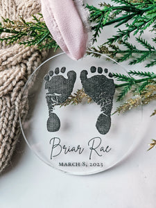 Acrylic Footprint Ornament