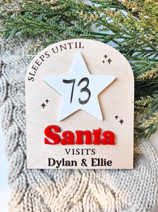 Sleeps Until Santa Visits Magnet