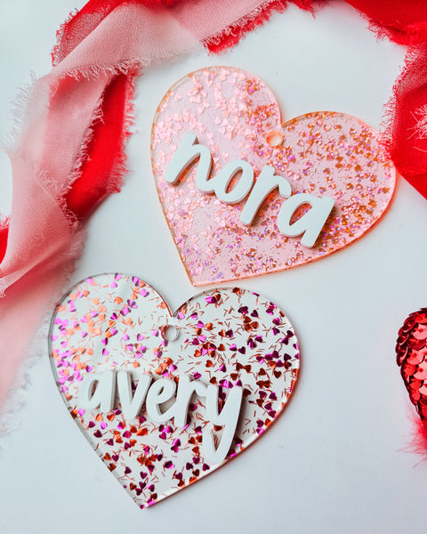 Confetti Heart Tags