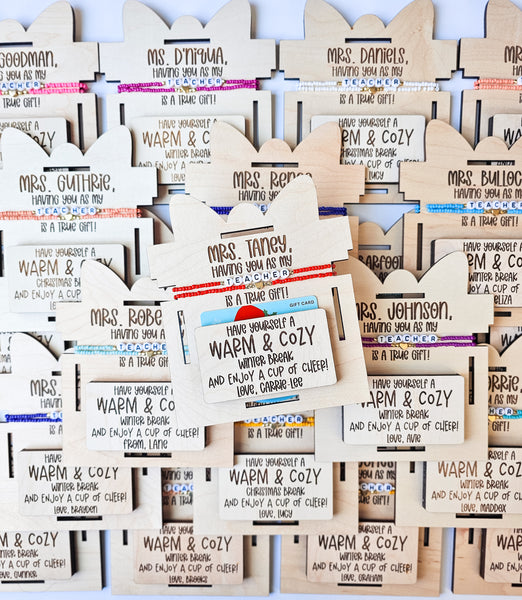 Teacher Christmas Blanket and Gift Card Holder