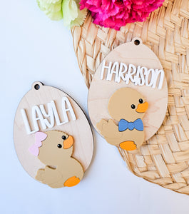 Baby Duck Basket Tag