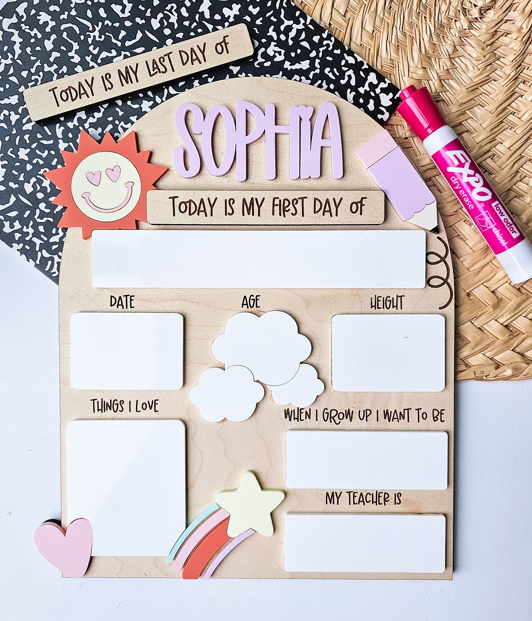 Smiley Sun Back to School Board