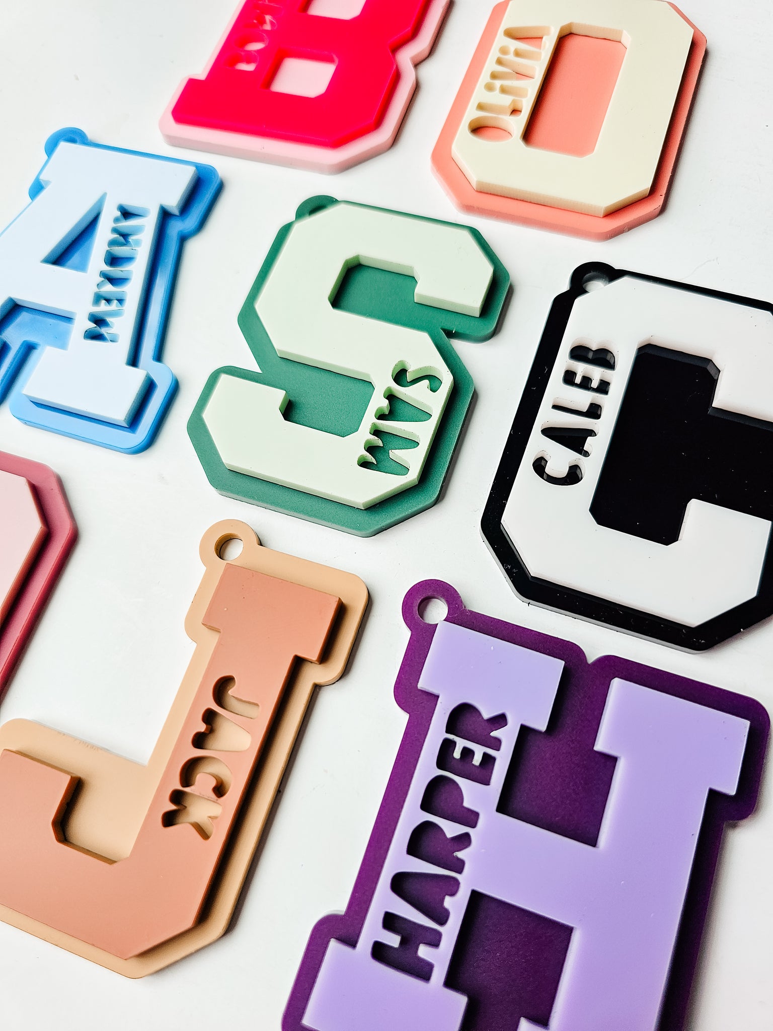 Varsity Letter Backpack tag