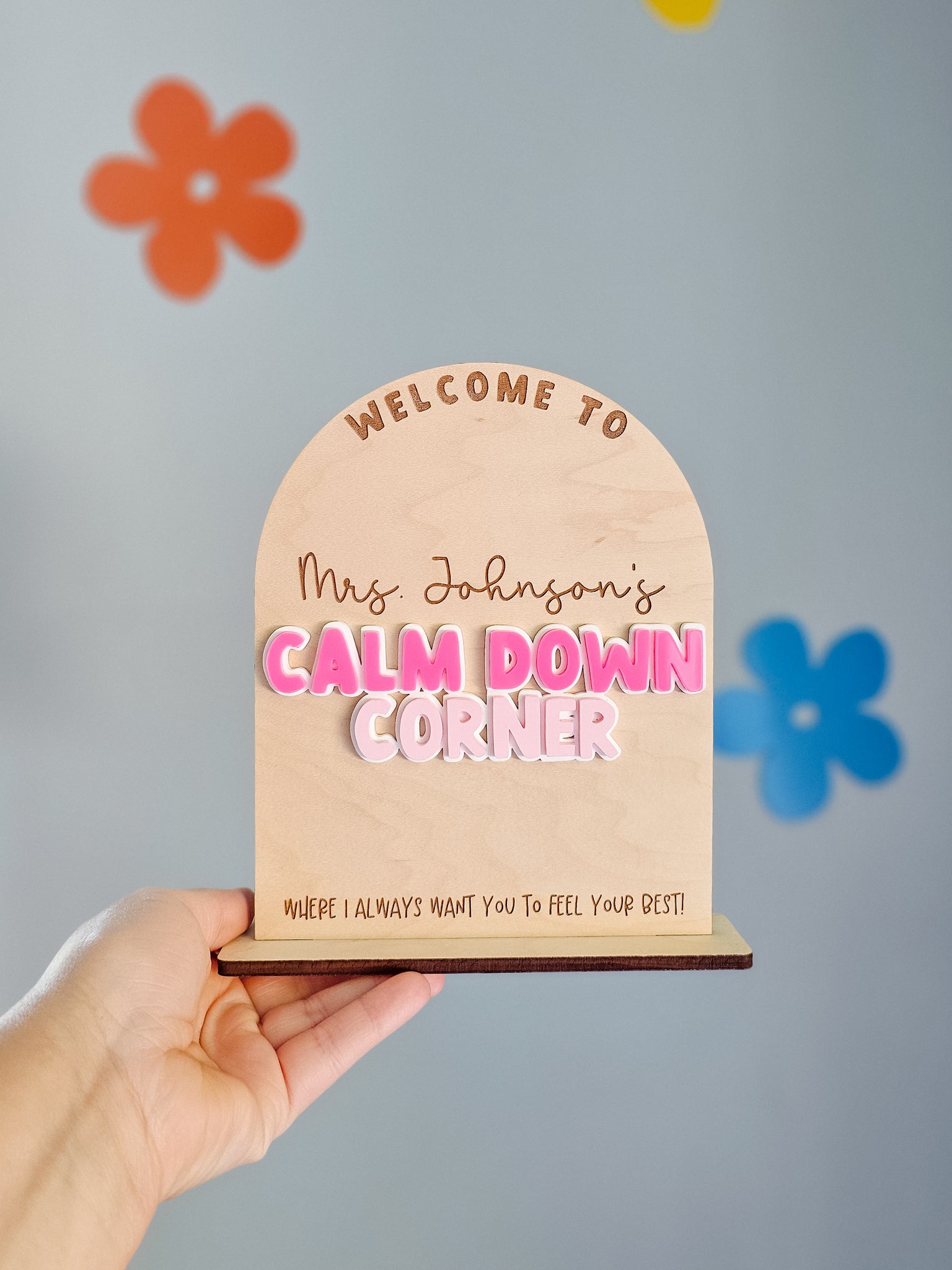 Calm Down Corner Sign with Teacher's Name
