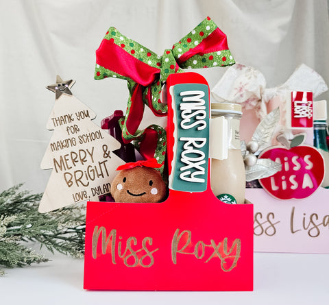 Teacher Holiday Cup Holder Gift Set