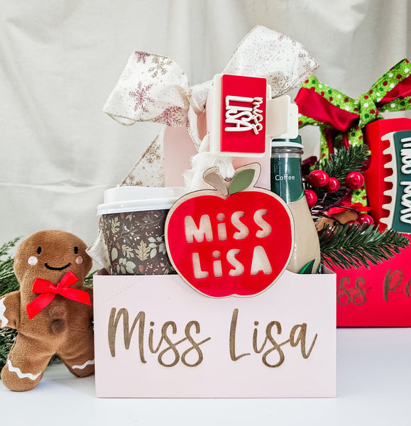 Teacher Holiday Cup Holder Gift Set