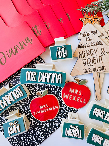 Teacher Holiday Cup Holder Gift Set