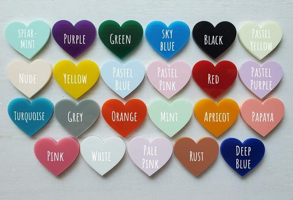 Heart sunglass tags