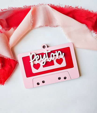 Cassette Valentine's Day Tag