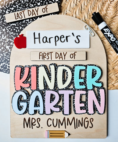 Student and Grade Teacher Sign