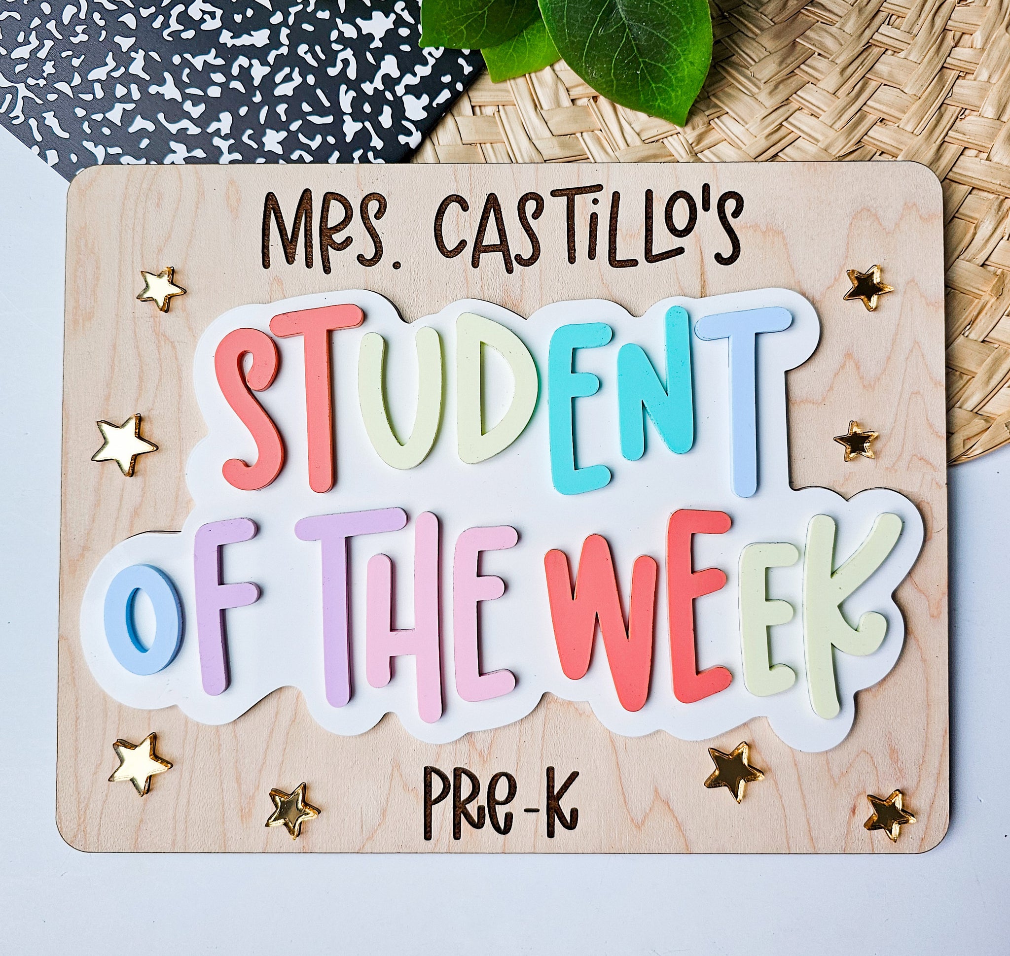 Student of the week sign