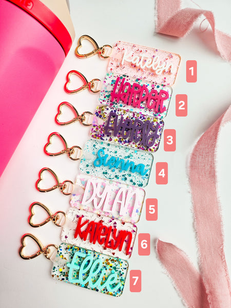 Water bottle hanging name plate