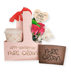 Valentine Floral and Cup Holder Set