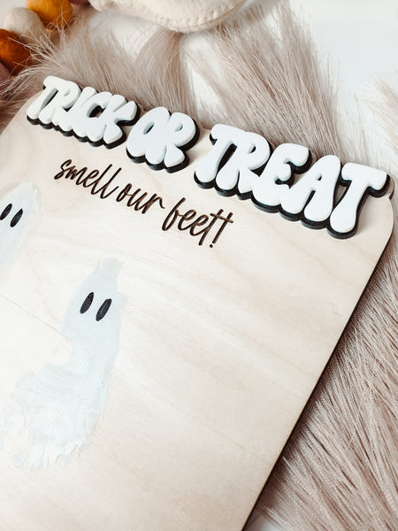 Smell my feet footprint keepsake