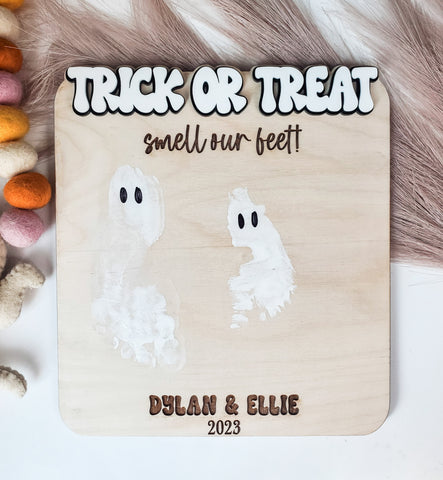 Smell my feet footprint keepsake