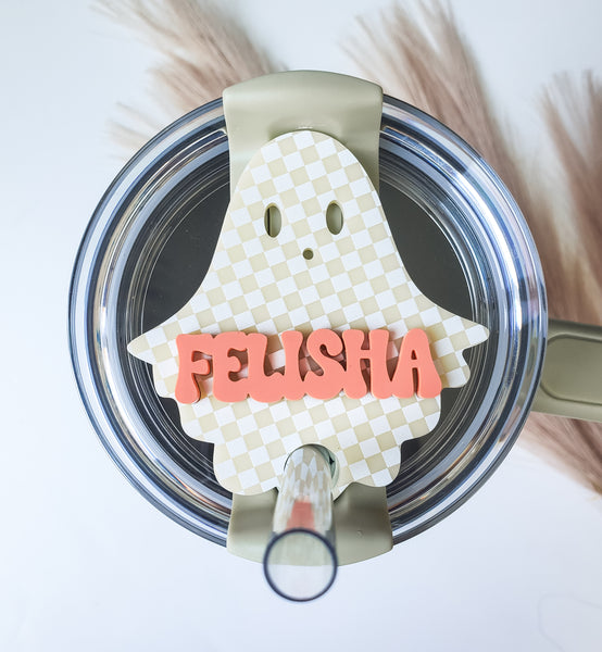 Stanley Quencher H2.0 Ghost Name Topper