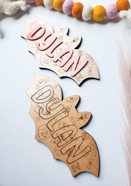 Bat Name Puzzle with Raised Acrylic