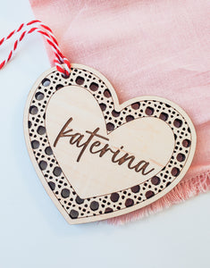 Rattan Valentine Tag