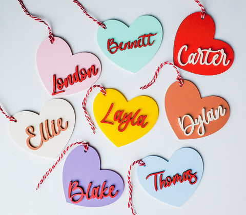 Acrylic Valentine's Day Tags