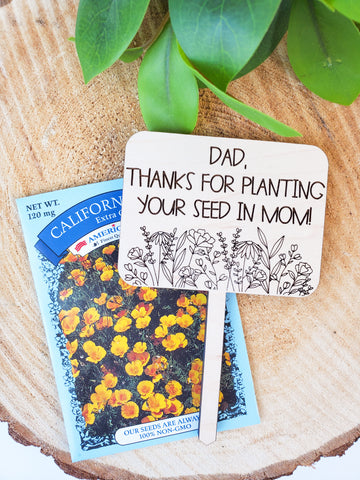 Dad Plant Stake and Seeds